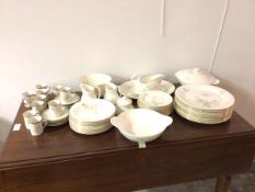 A part Royal Worcester Flirtation dinner service including twelve dinner plates (27cm), eleven