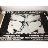 The Proclaimers, poster, c.1980s, advertising a concert in Edinburgh and Glasgow with The Bathers