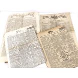 A group of newspapers including The Scotsman no.1, Saturday January 25th 1817, possible later