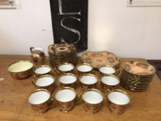 A Noritake teaset including twelve cups, saucers and side plates, two serving plates, milk jug,