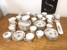 A Grafton China teaset in Malvern pattern, including fifteen teacups (7.5cm), sixteen saucers,