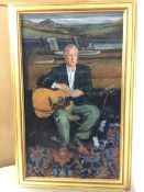 Tom Hallifax (Born 1965) Portrait of Alex McEwan, Pioneering Scottish folk singer/song writer