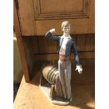 A Spanish Lladro style porcelain figure, Sherry Tasting (38cm x 21cm x 12cm)