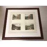 A set of four 19thc. coloured prints, including Partridges, Grouse and a Hare, framed (57cm x 64cm)