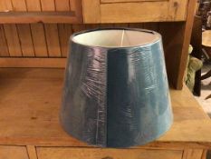 A Pooky teal velvet straight empire style lampshade (27cm x 40cm to base)