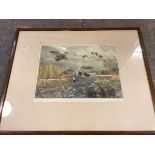 Winnifred Austin, Mallards, screenprint, artist's proof embossed bottom right, with signature in