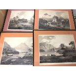 A set of four 19thc prints, all depicting various scenes in County Donegal, Ireland, drawn by W.