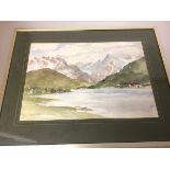 Henry Lowes, Ach An Csee, Bavaria, watercolour, signed bottom left (35cm x 50cm)