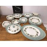 A set of six Wedgwood Hereford pattern dinner plates (25cm), base stamped Etruria and Barlaston, and