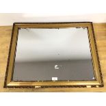A rectangular wall mirror with gilt frame, outer acanthus leaf border (45cm x 60cm) (a/f)