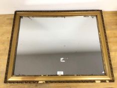 A rectangular wall mirror with gilt frame, outer acanthus leaf border (45cm x 60cm) (a/f)