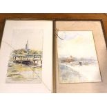 D. Warry, Rye, watercolour, signed bottom left (35cm x 26cm), with another by the same hand,