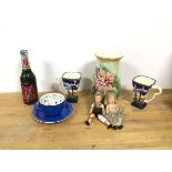 A mixed lot including a Royal Winton Grimwade tulip shaped vase (21cm), a pair of Art Deco style