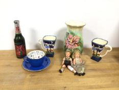 A mixed lot including a Royal Winton Grimwade tulip shaped vase (21cm), a pair of Art Deco style
