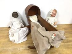Two vintage dolls, both marked A.M. Germany to back of neck, one also inscribed Forbes and Harry