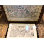 Railway interest: two decorative re prints of 19thc American Railway maps, the New and Correct Map