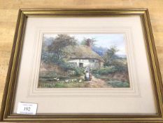 F. Norman, Jane Harper Cottage, Sevenoaks Kent, watercolour, paper label verso (13cm x 19cm)
