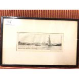 Scottish School, One Tree Island Loch Ridun, etching, dated 1929 and signed bottom right (6.5cm x