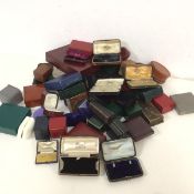 A quantity of vintage and modern jewellery boxes including those by W.Pyke & Sons Ltd. Birkenhead,