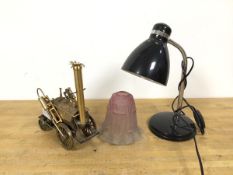 A mixed lot including an electric early style locomotive with plaque bearing name Rocket (24cm x