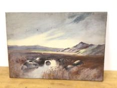 Scottish School, Moorland in Winter, oil on canvas (46cm x 66cm)
