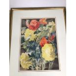 Elizabeth R Hamilton (?), Flowers, watercolour, signed bottom left (52cm x 37cm)