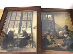 A pair of coloured prints after Claus Meyer, (German, 1856-1919), in oak frames (each: 65cm x 50cm)