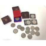 A collection of commemorative coins including Festival of Britain and Sir Winston Churchill (a lot)
