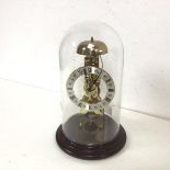 A skeleton clock c.1990, by Hermele, Germany, 14 day movement, single strike on the hour, under