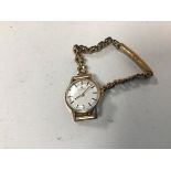 A lady's Omega wristwatch, clasp stamped 375 (5cm)