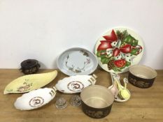 A mixed lot of china including two Carltonware serving dishes with a Chinese dragon to base of