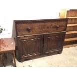 A 19thc mahogany library secretaire, the rectangular top above a single frieze drawer with an