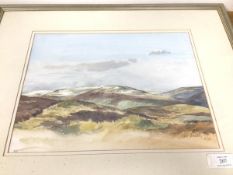 Joy Bentry, Rolling Hills, watercolour, signed and dated 11.92 bottom right (30cm x 39cm)