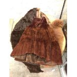 A collection of fur including a shawl (w.59cm), three shoulder wraps/scarves (4)