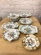 A set of nine early 19thc Masons plates of Chinese inspired decoration (each: 22cm), all stamped