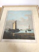 A. Arnold, The Harbour, coloured mezzotint, paper label verso, inscribed From the Original in the