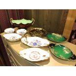 A mixed lot of Carltonware including a Rouge Royale plate (23cm), two Vert Royale dishes, four