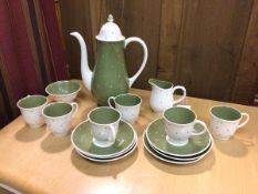 A stylish Susie Cooper fifteen piece 1960s/70s coffee service, complete with milk jug, sugar