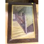 Margery R. Cowdy, The Staircase at Chaiter House, watercolour, initialled and dated 1905 bottom