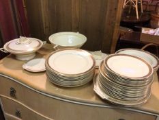 A Burleighware part dinner service including sixteen dinner plates (25cm), two tureens, one