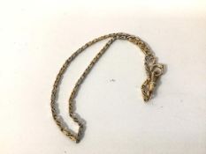 A 9ct gold chain, with pierced box links (15cm) (11.83g)