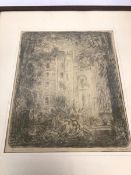 Laing, Oxenfoord Castle, etching, signed and dated 1946 bottom right (31cm x 25cm)
