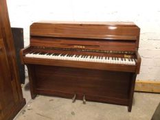 A Zender upright bungalow style piano (98cm x 132cm x 53cm)