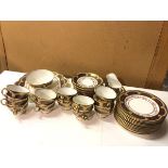An Aynsley teaset including twelve cups, six saucers, six side plates, milk jug, sugar bowl and