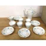 A part 1930s Royal Grafton Gresham pattern coffee service including coffee pot (19cm), four coffee