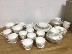A Wedgwood Mirabelle teaset, including twelve teacups (6.5cm), twelve saucers, six side plates,
