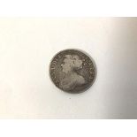 A rare 1707 Anne Anne half crown, Septimo to edge