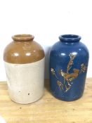 Two early 20thc stoneware jars, one inscribed AW Buchan & Co. Portobello, the other likely the same,