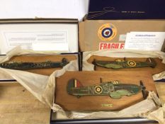 A collection of three Battle of Britain commemorative plaques, retailed from the Battle of Britain
