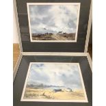 Two watercolours, A. Penn, View in Caithness, and another Maritime scene by the same hand, signed